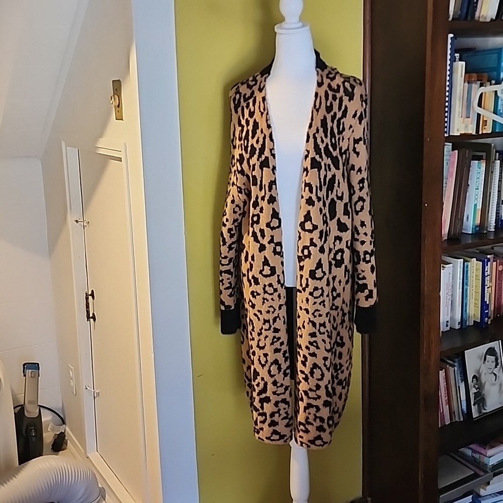 Womens cardigan leopard print